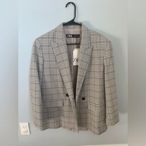 Zara Women's Checkered Blazer